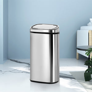 68L Automatic Motion Sensor Bin - Silver