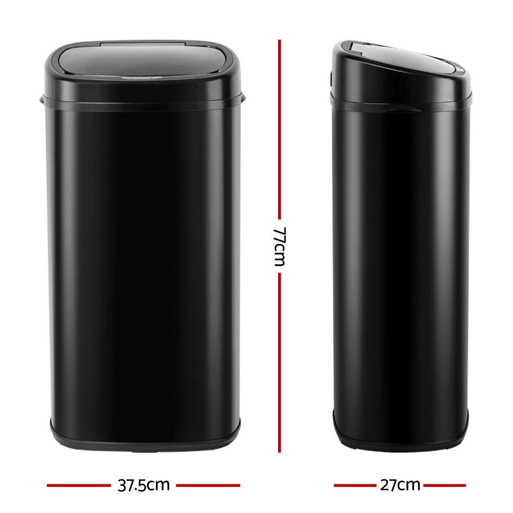 68L Motion Sensor Bin – Automatic, Black, Hands-Free