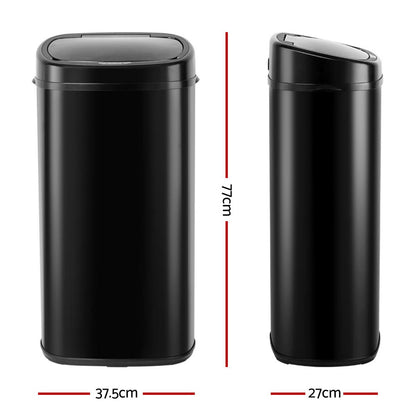 68L Motion Sensor Bin – Automatic, Black, Hands-Free