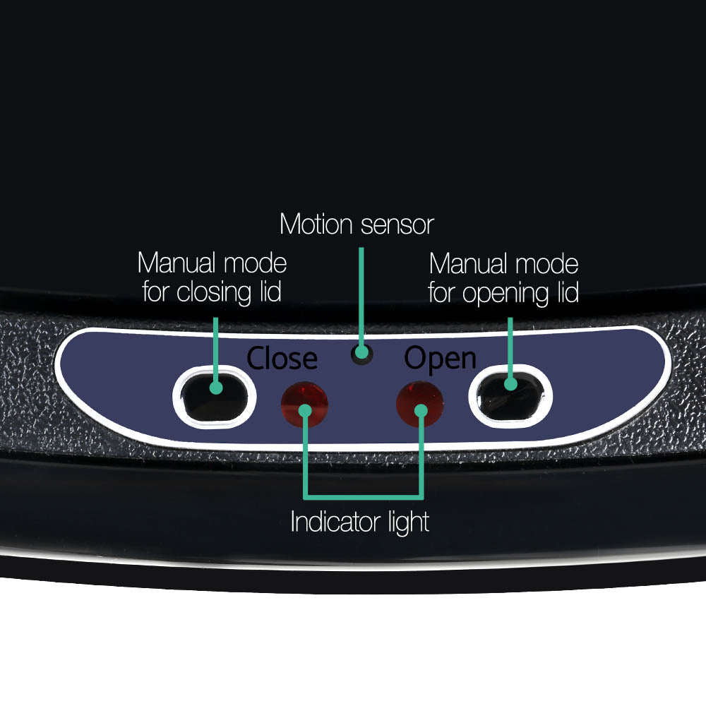 68L Motion Sensor Bin – Automatic, Black, Hands-Free