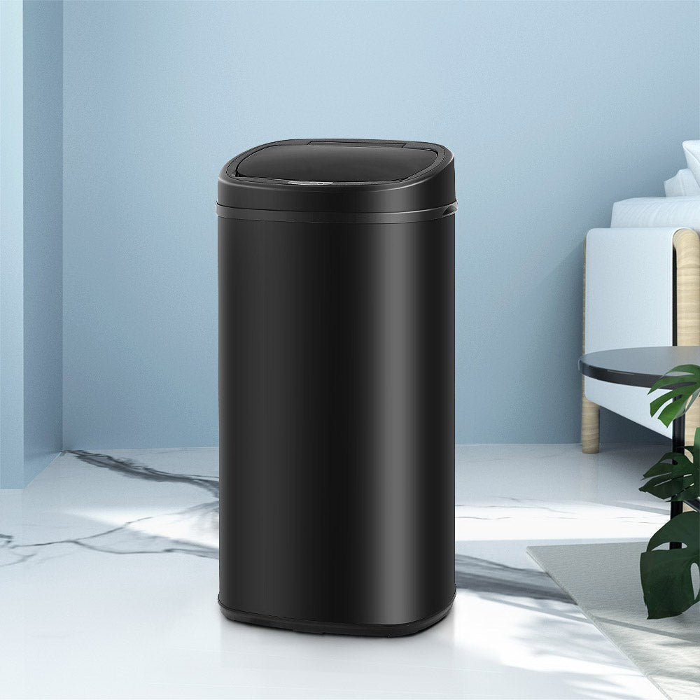 68L Motion Sensor Bin – Automatic, Black, Hands-Free