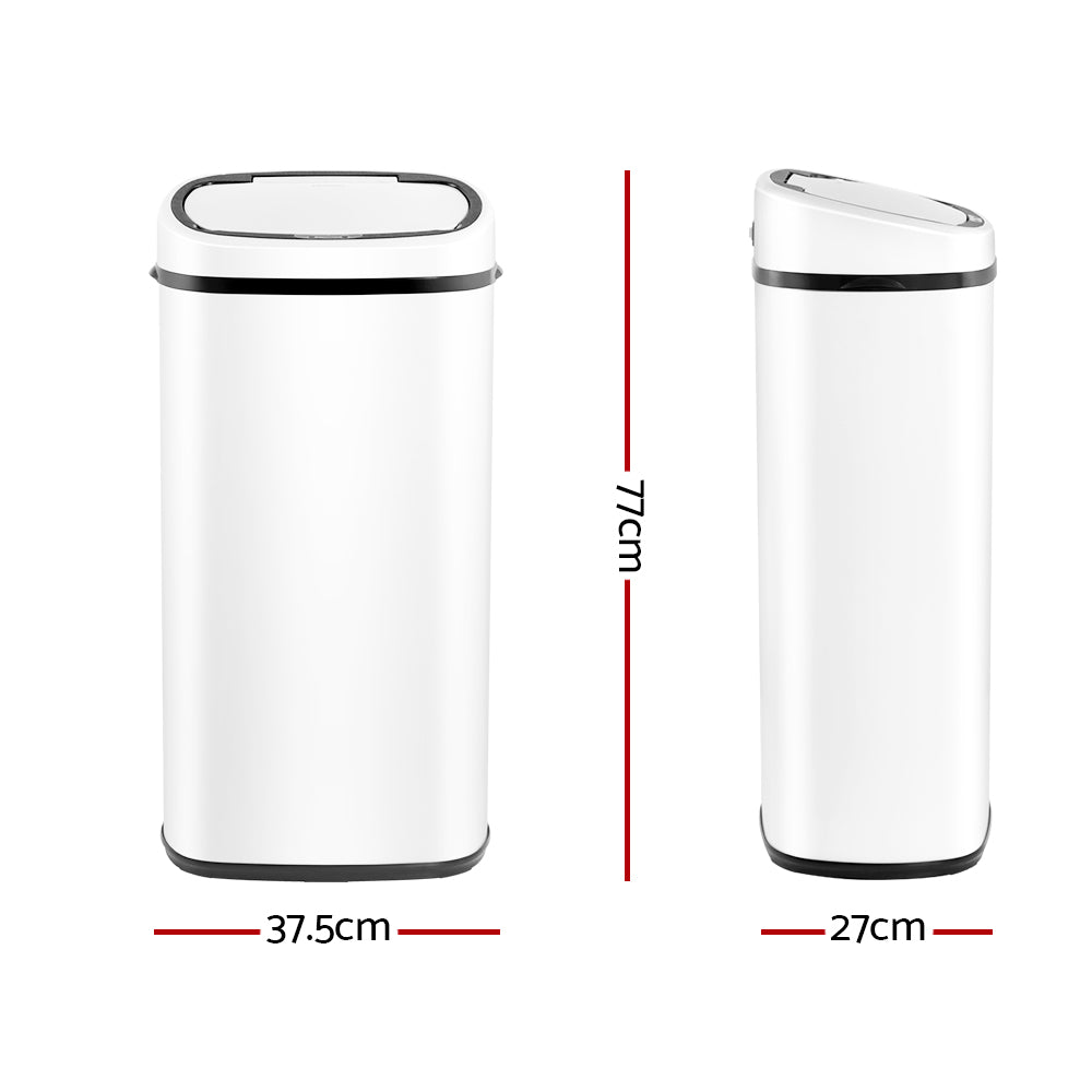 68L Automatic Motion Sensor Bin – White