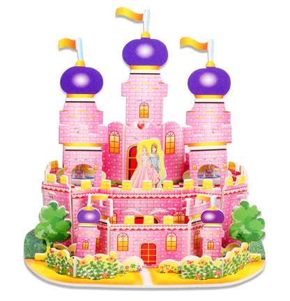 Kids DIY 3D House & Castle Building Puzzle - MASS FABRICATIONS 