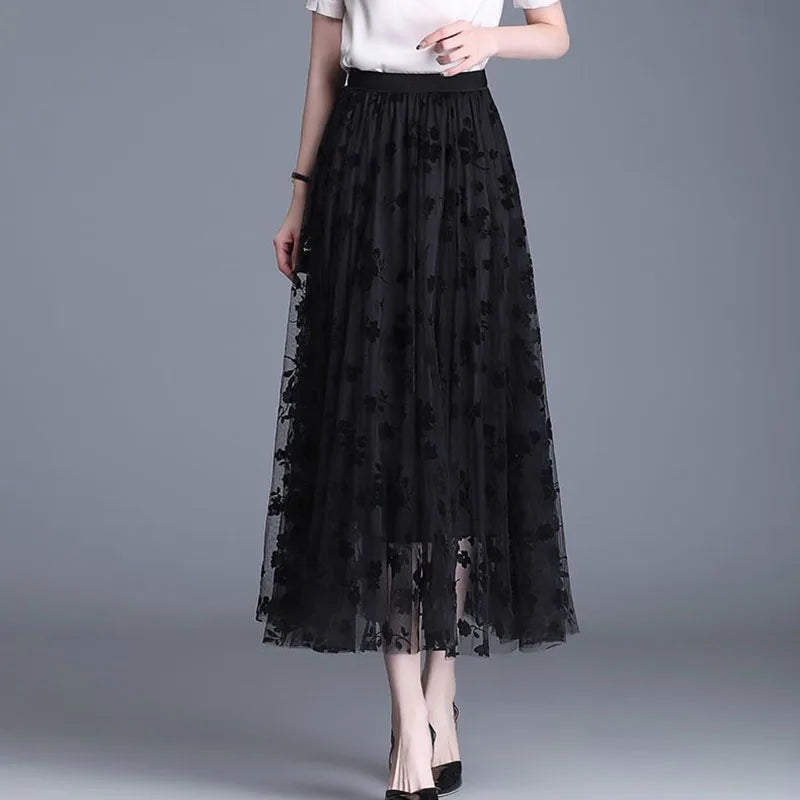 Women's Casual Loose Midi Skirt