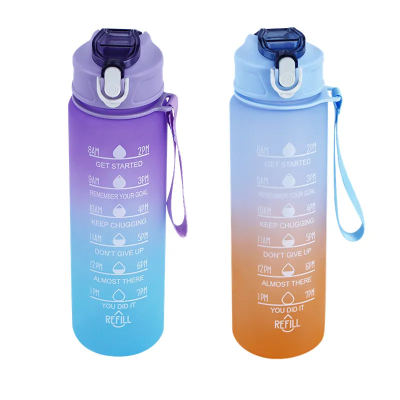 900ML Sports Water Bottle with Time Marker - MASS FABRICATIONS 