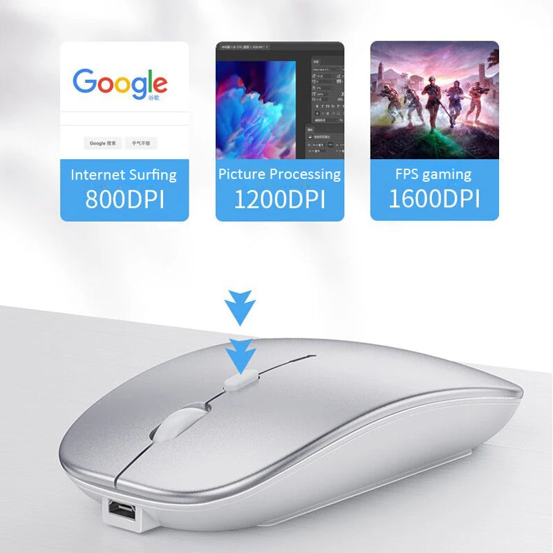 Rechargeable Optical Wireless Mouse - MASS FABRICATIONS 