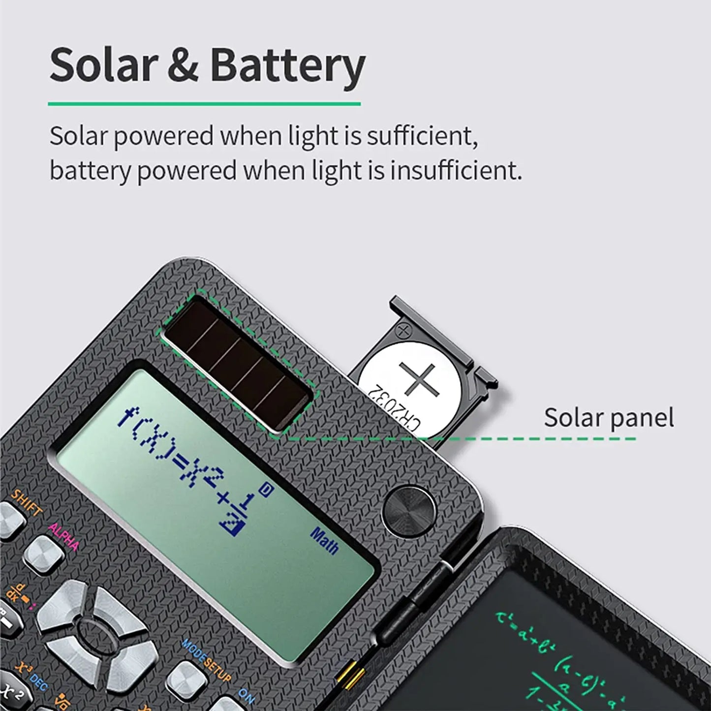 Solar Scientific Calculator with LCD Notepad - MASS FABRICATIONS 