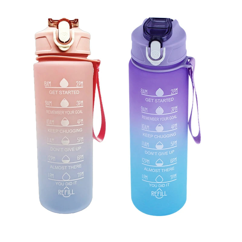 900ML Sports Water Bottle with Time Marker - MASS FABRICATIONS 