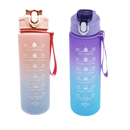 900ML Sports Water Bottle with Time Marker - MASS FABRICATIONS 