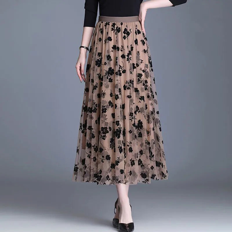 Women's Casual Loose Midi Skirt