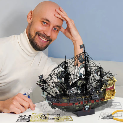 3D Jigsaw Pirate Ship Puzzle - DIY Model Building - MASS FABRICATIONS 