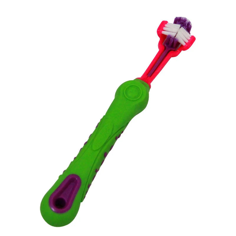 Three-Head Multi-angle Pet Toothbrush - MASS FABRICATIONS 