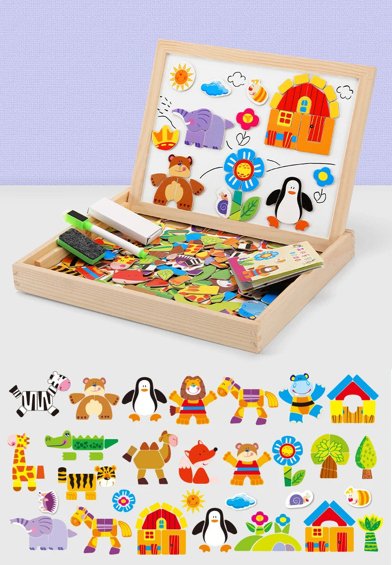 Children Animal Puzzle Magnetic Drawing Board - MASS FABRICATIONS 