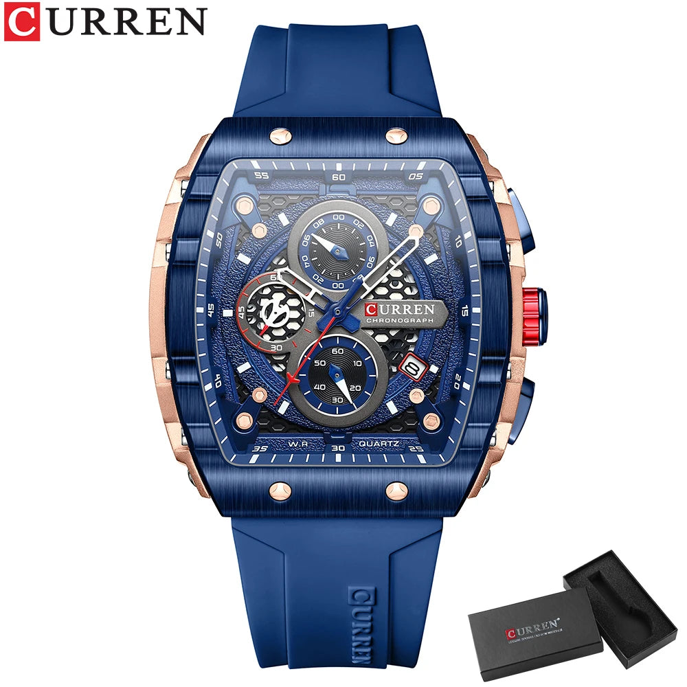 CURREN Luxury Square Quartz Wristwatch - MASS FABRICATIONS 