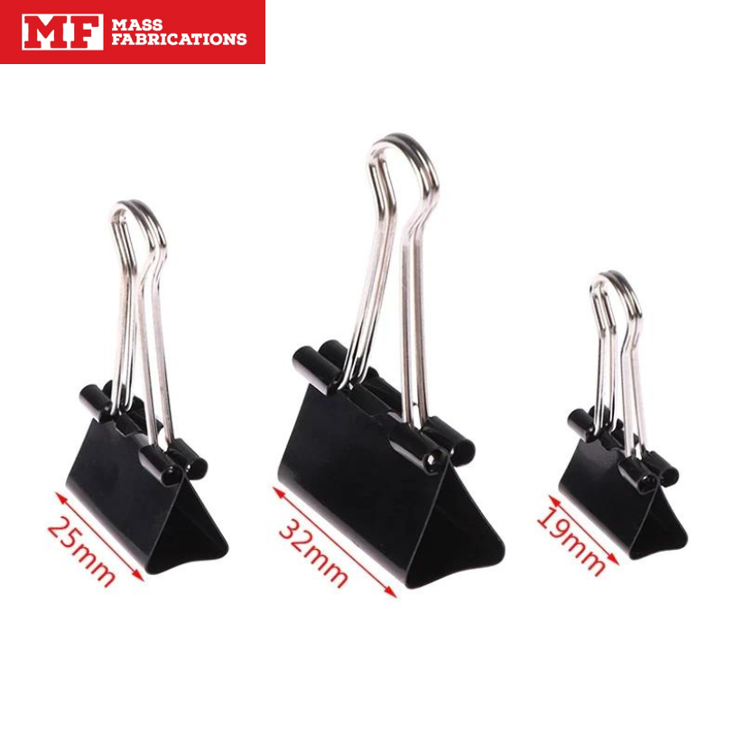 Black Metal Binder Clips - MASS FABRICATIONS 