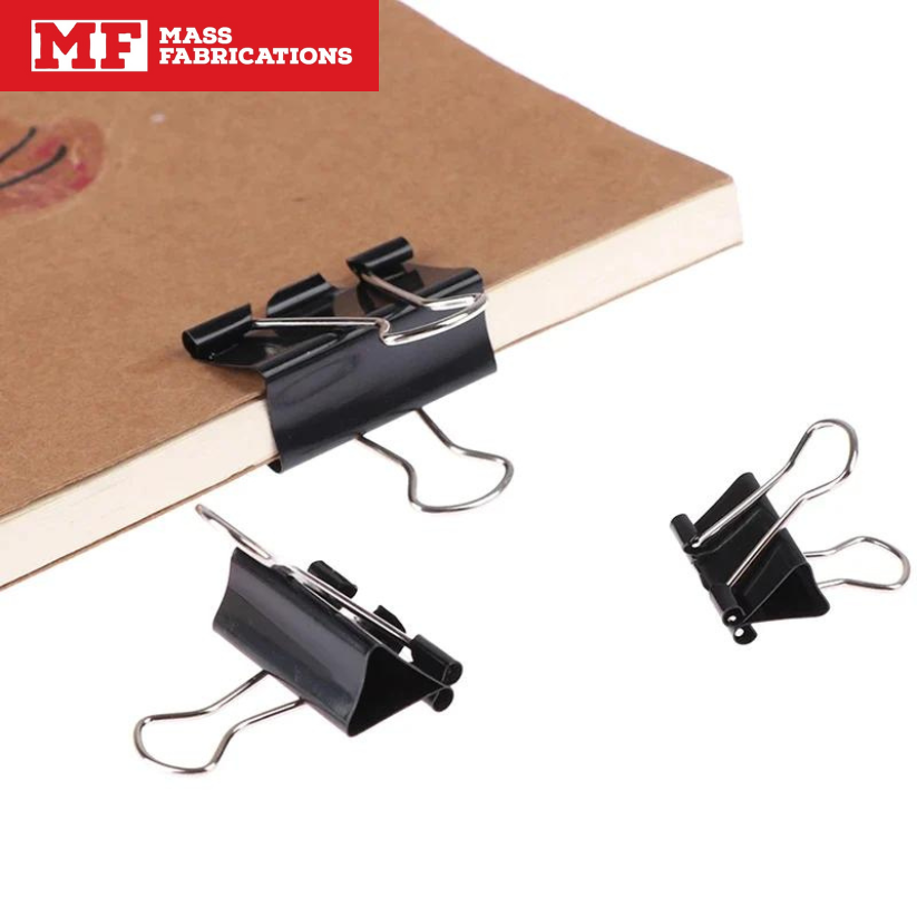 Black Metal Binder Clips - MASS FABRICATIONS 