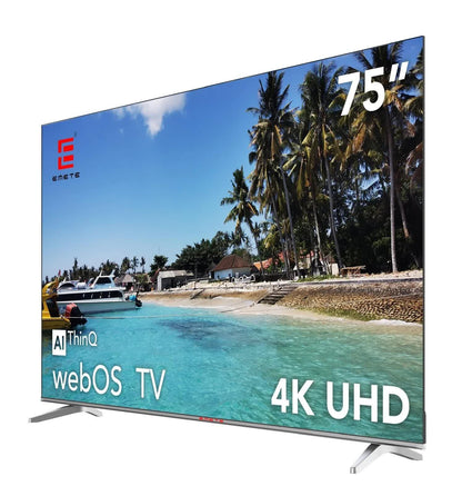 EMETE 75″ Frameless 4K UHD Smart TV with webOS