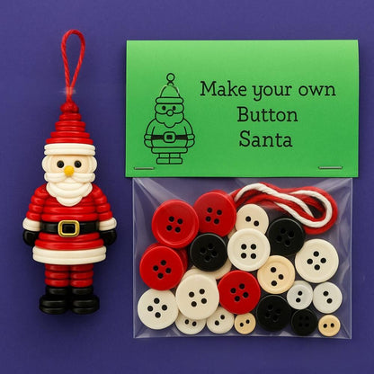 Christmas Button Ornament Craft Kit – Festive Angel
