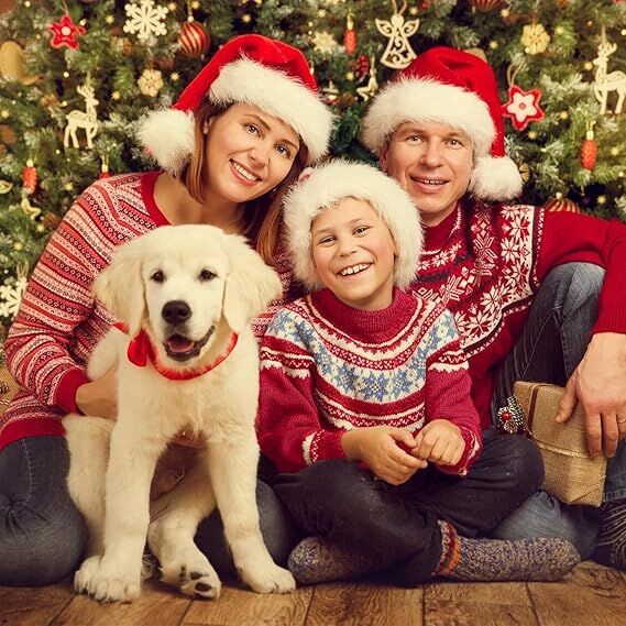 3-Pack Velvet Santa Hats for Adults & Teens – Fluffy Plush Christmas Hats