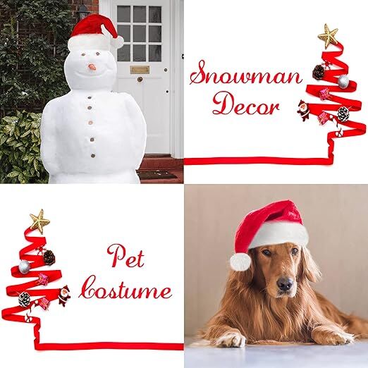 3-Pack Velvet Santa Hats for Adults & Teens – Fluffy Plush Christmas Hats