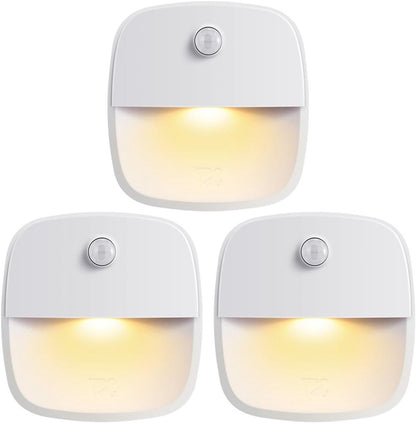 Battery-Powered Stick-On LED Motion Sensor Light – 3-Pack