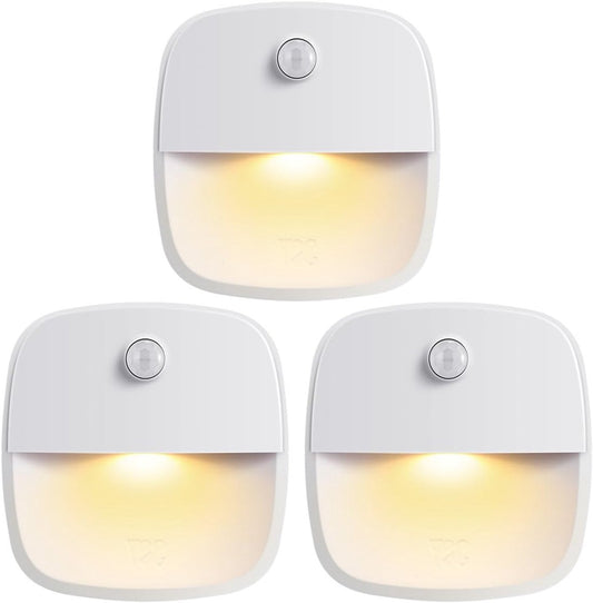 Battery-Powered Stick-On LED Motion Sensor Light – 3-Pack