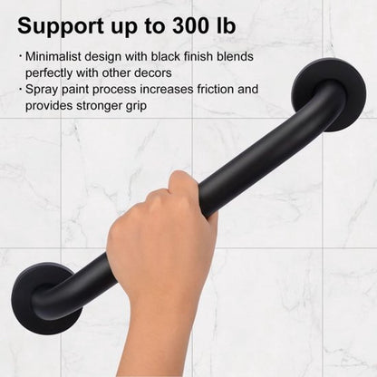 Matte Black Wall Grab Bar – 40cm