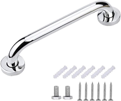 Stainless Steel Shower Grab Bar – 30cm, Silver, 100kg Capacity