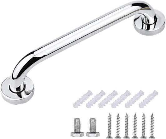 Stainless Steel Shower Grab Bar – 30cm, Silver, 100kg Capacity