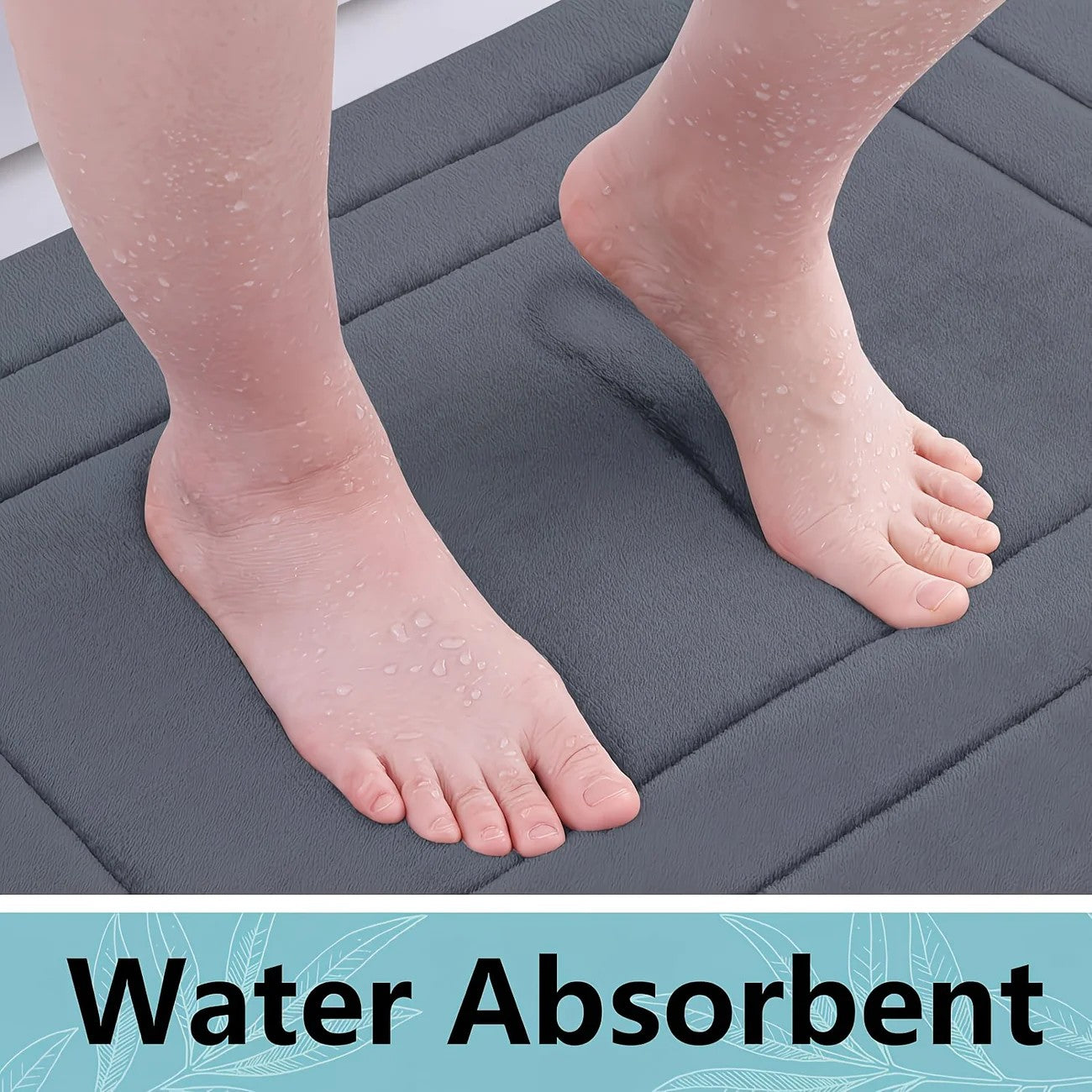 Red Geometric Pattern Anti-Slip Bath Mat