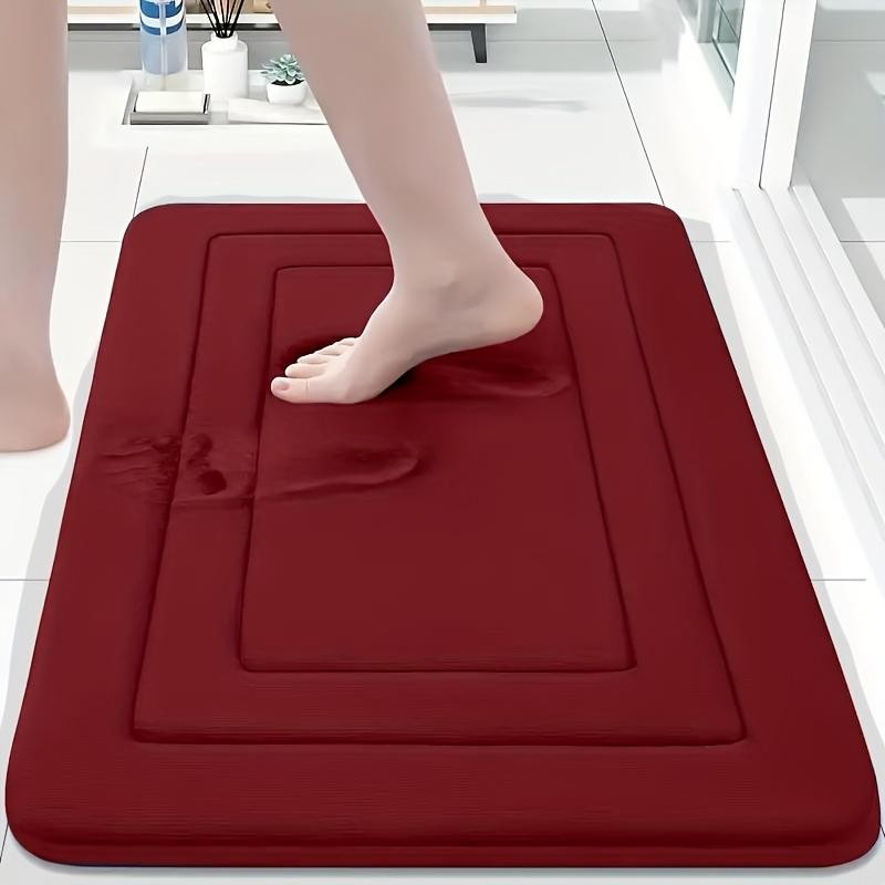 Grey Geometric Pattern Anti-Slip Bath Mat