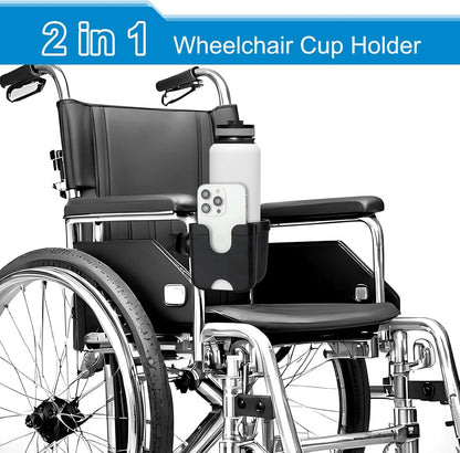 2-in-1 Walker Cup & Phone Holder – Universal Clip-On
