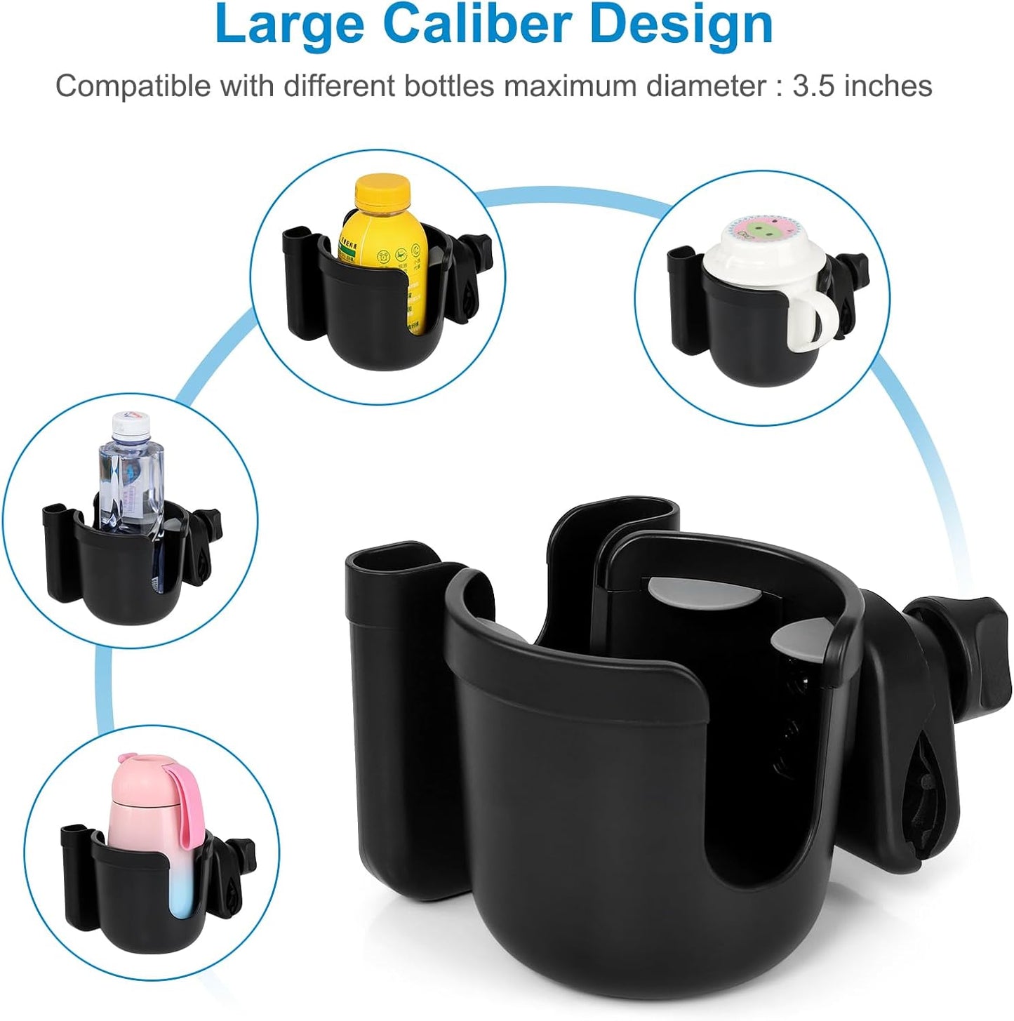 2-in-1 Walker Cup & Phone Holder – Universal Clip-On
