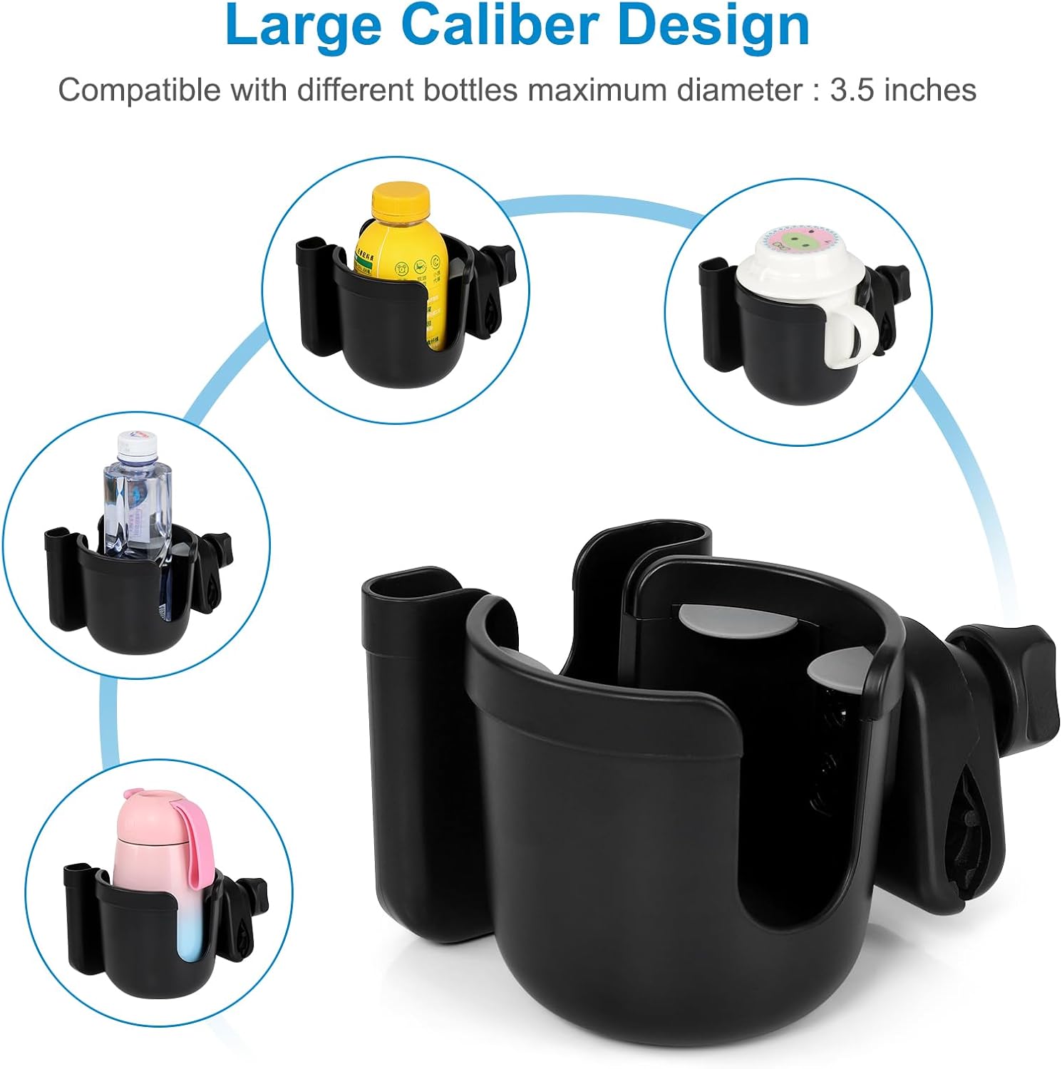 2-in-1 Walker Cup & Phone Holder – Universal Clip-On