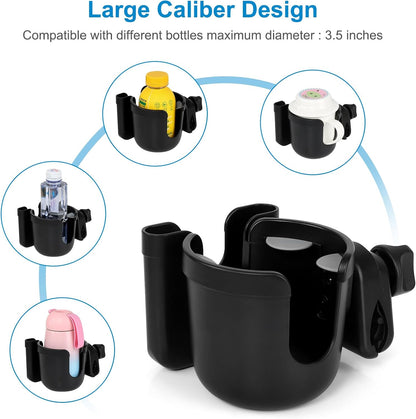 2-in-1 Walker Cup & Phone Holder – Universal Clip-On