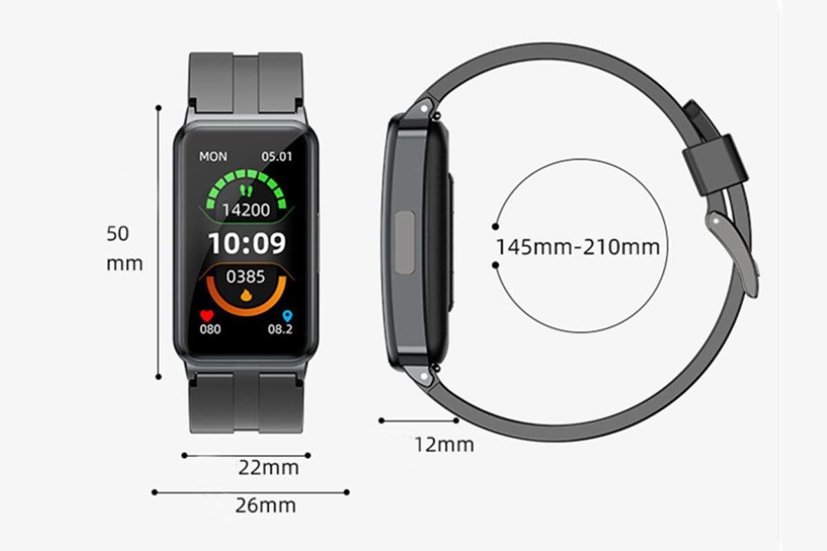 Fitness Tracker Smartwatch – Heart Rate, Blood Oxygen & Sleep Monitor (Black/Pink)