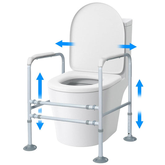 Equipmed Over Toilet Support Frame – Adjustable, 125kg Capacity