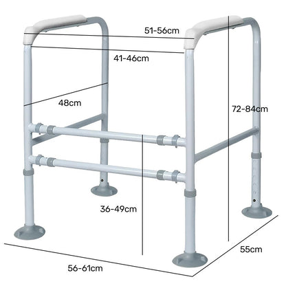 Equipmed Over Toilet Support Frame – Adjustable, 125kg Capacity