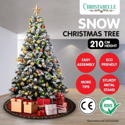 Snow-Tipped Artificial Christmas Tree 2.1m – 1200 Tips