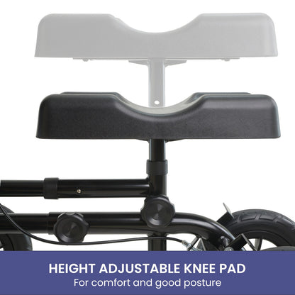 Orthonica Foldable Knee Scooter Walker – 10 inch Wheels, 136kg