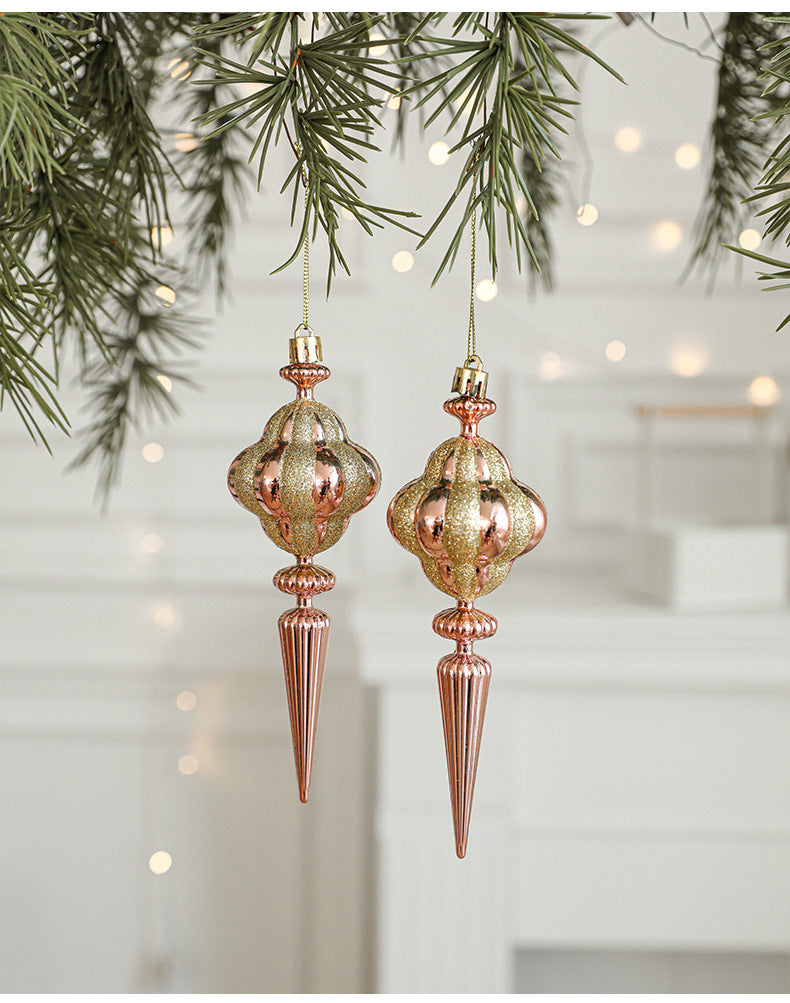 Set of 10 Christmas Ornaments – Gold & Rose Gold