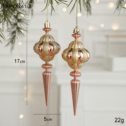 Set of 10 Christmas Ornaments – Gold & Rose Gold