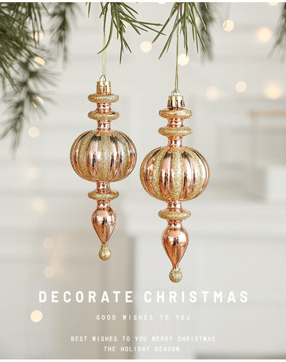 Set of 10 Christmas Ornaments – Gold & Rose Gold