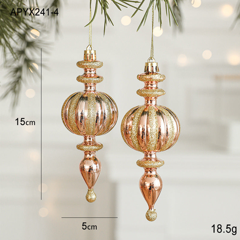 Set of 10 Christmas Ornaments – Gold & Rose Gold