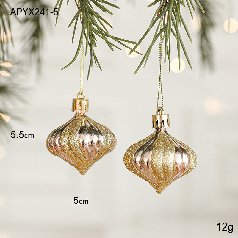 Set of 10 Christmas Ornaments – Gold & Rose Gold