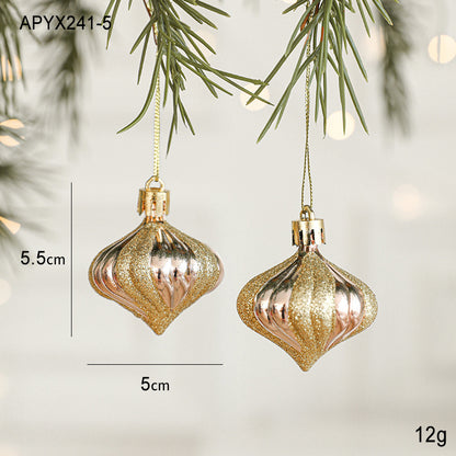 Set of 10 Christmas Ornaments – Gold & Rose Gold