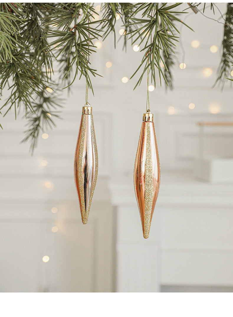 Set of 10 Christmas Ornaments – Gold & Rose Gold
