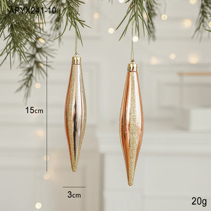 Set of 10 Christmas Ornaments – Gold & Rose Gold