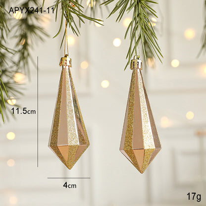 Set of 10 Christmas Ornaments – Gold & Rose Gold