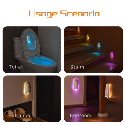 LED Motion Sensor Toilet Night Light – 8-Colour Adjustable